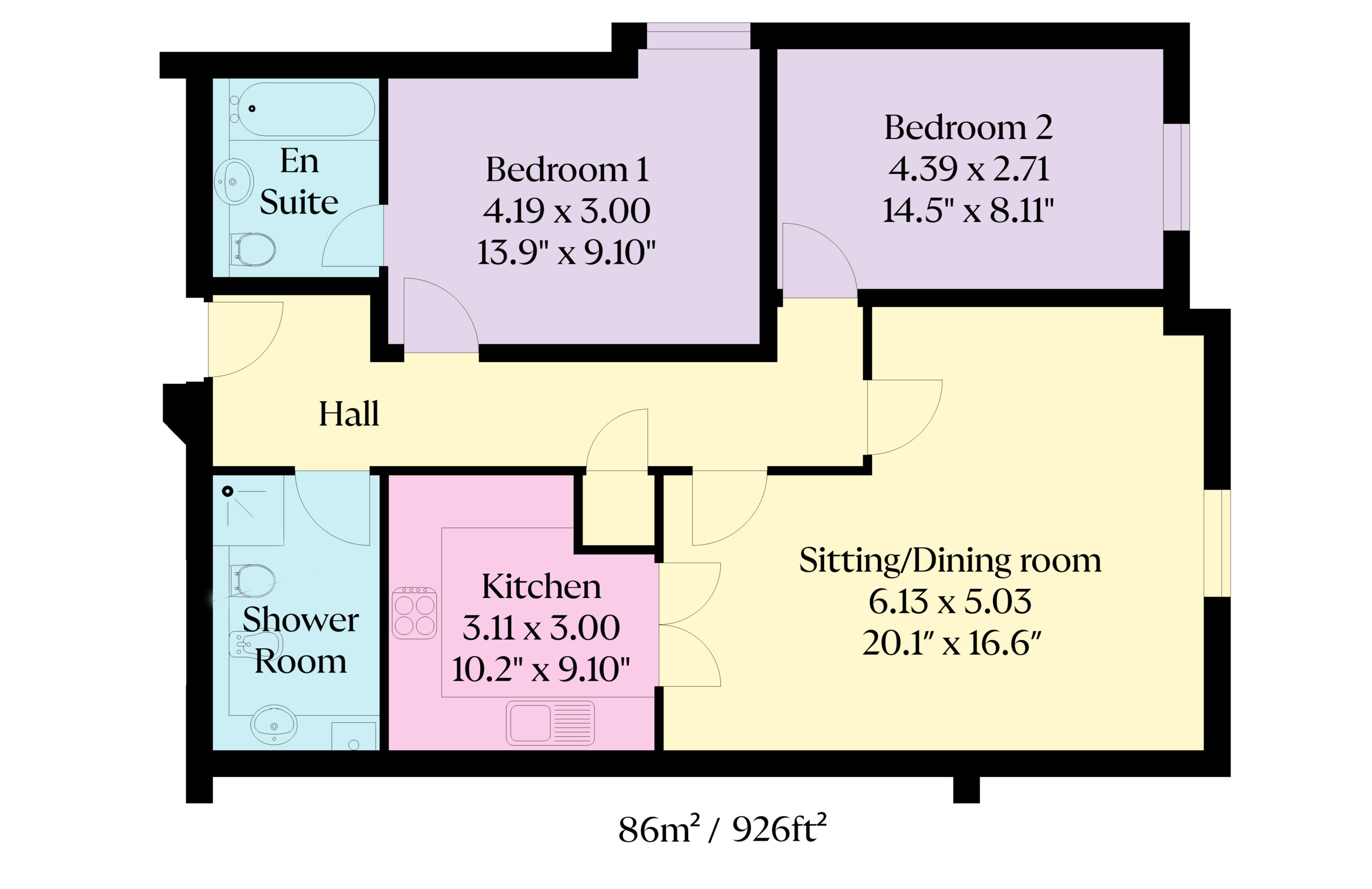 Apartment 11 Newlands House at Newlands of Stow Floorplan